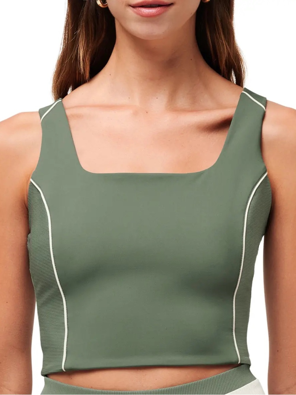 TravisMathew Jetset Mindset MoveKnit Cropped Sports Tank Women Agave Green XL